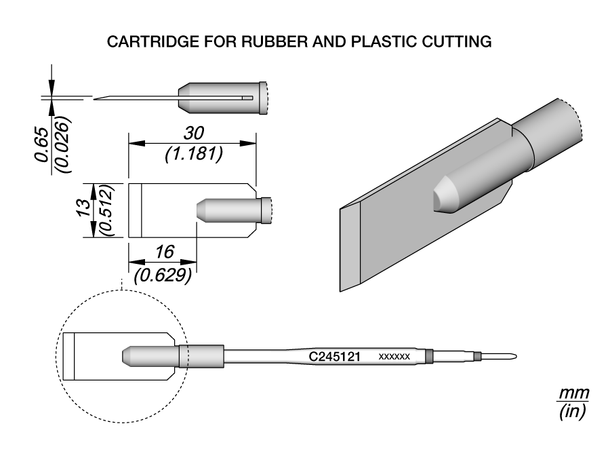 Loddespiss Kniv Jbc For C245-R0,65x13mm 