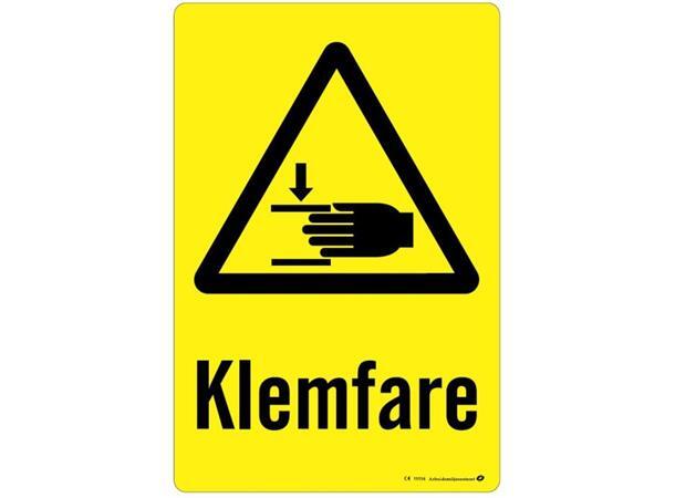 Skilt Klemfare 150x200mm 