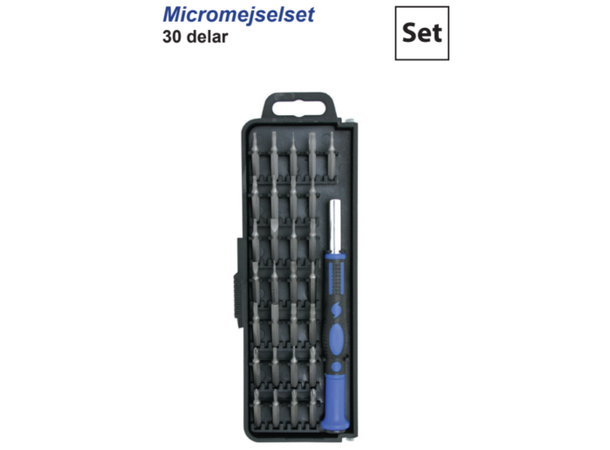 Skrutrekkersett 30 deler, mini bits Lobomatic 