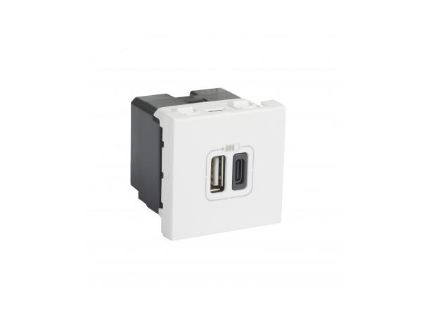USB lader Type A og C, 5V-3A-15W Til kanalsystem 
