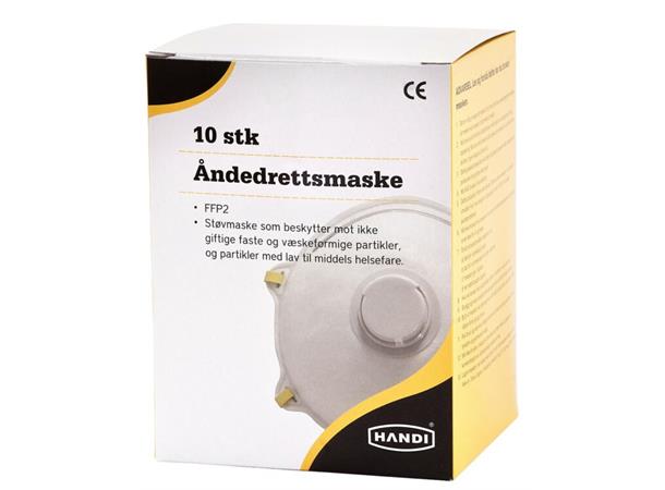 Støvmaske Handi FFP2 Med Ventil Pakke Med 10 Stk 