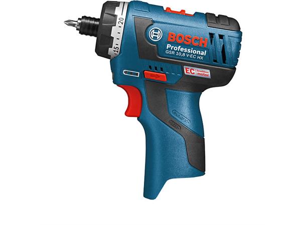 Drill 12V Bosch 1/4" Feste, Uten Batteri Og Lader