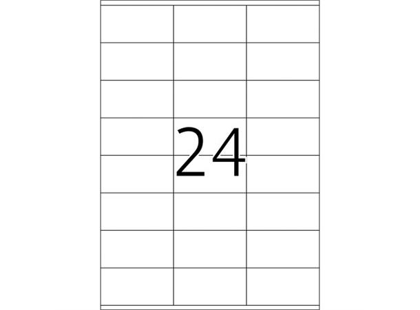 Etiketter Blank 70X36mm Pk A 2400 