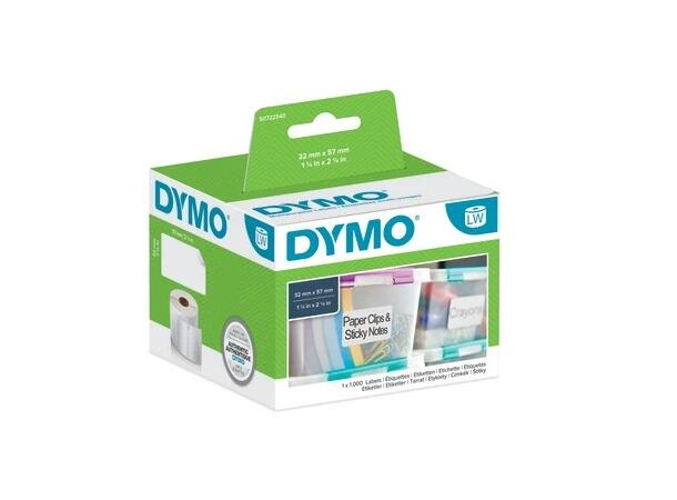Flerbruksetikett 57X32mm Dymo Rull A 10 S0722540 