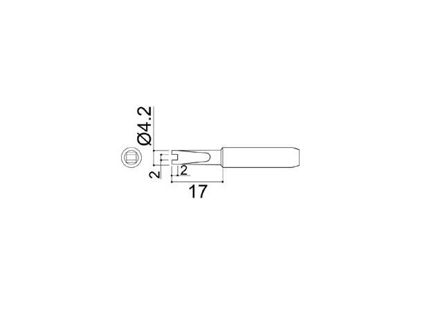 Loddespiss Hakko-R4,2/2,0X17mm 