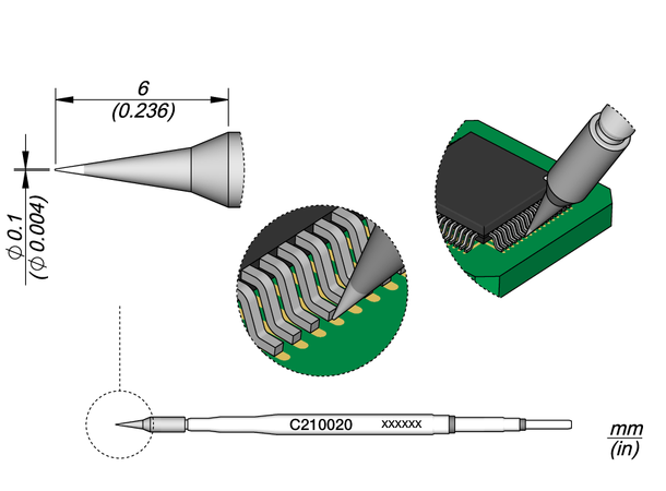 Loddespiss Jbc For 210- Ø0,1x6MM 
