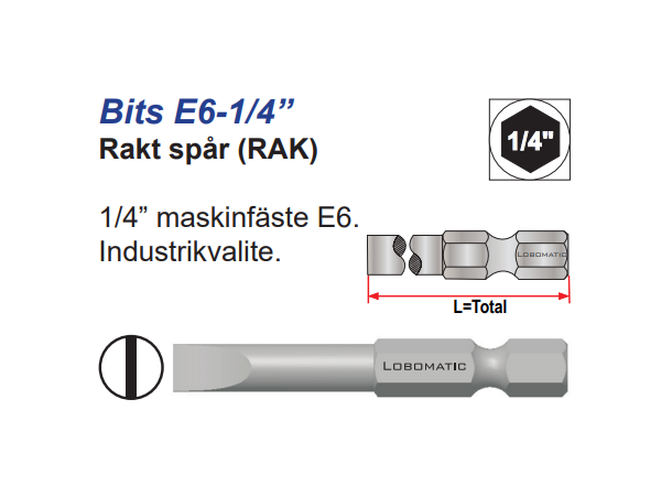 Bits Rett 4,5X0,6X150mm