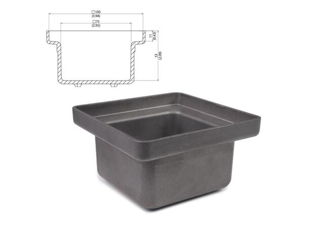 Gryte til FX305, 100x100mm 