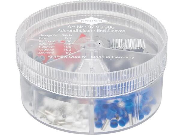 Endehylser Isolerte I Boks 0,5-2,5mm² Totalt 400 stk. Knipex 