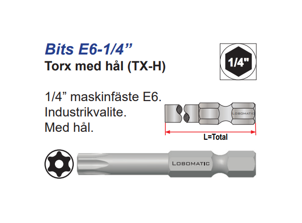 Bits Torx m/Hull 20X50mm 