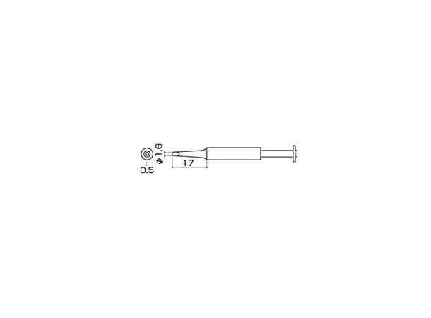 Loddespiss Hakko-R1,6X0,5X17mm 