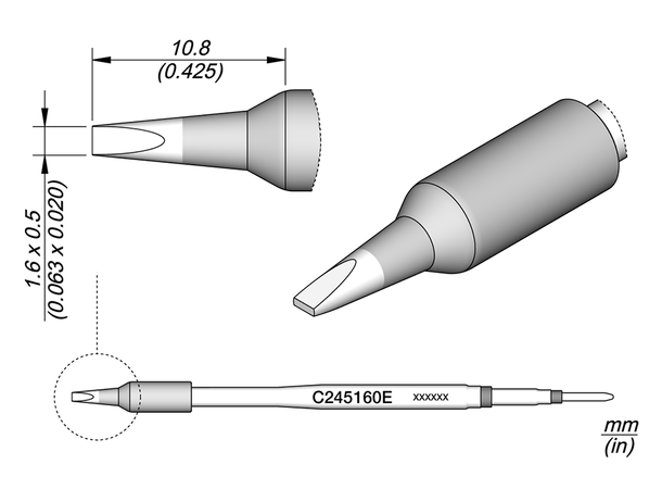 Loddespiss Jbc Meise 1,6 X 0,5mm 