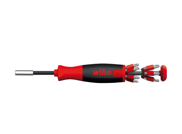 Bitstrekker 1/4" m/12stk bits Wiha 