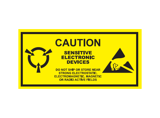 Etiketter 12X6 cm Caution Rull A 500 Stk 