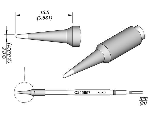 Loddespiss Jbc For C245-R0,8X13,5mm 