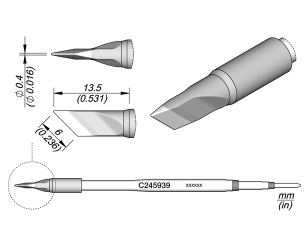 Loddespiss Jbc Kniv 6,0 X 0,4mm 