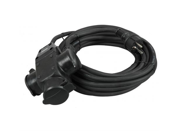 Skjøteledning 20M  3G1,5mm2 Gummikabel IP44 