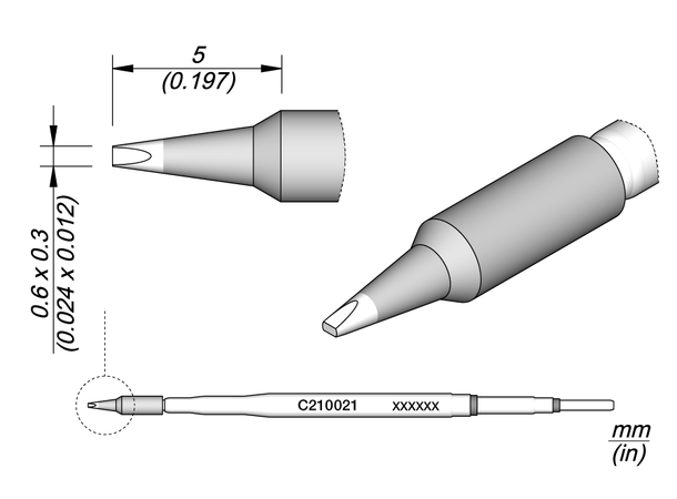 Loddespiss Jbc For 210- 0,6x5MM 