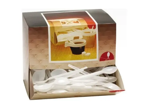 Kaffeskje Plast 110mm I Dispenser 300Stk 
