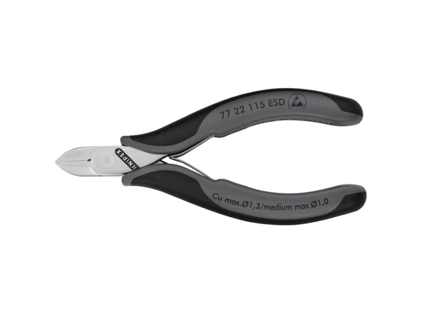 Sideavbiter ESD 115mm, Cu Max 1,3mm Knipex, Small Bevel 