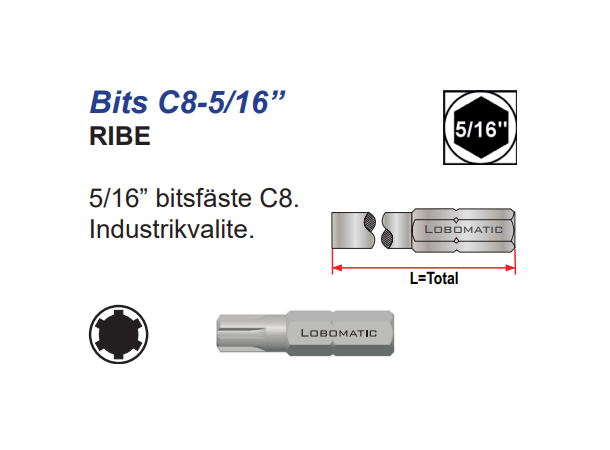 Bits Torx Ribe M8X35mm 