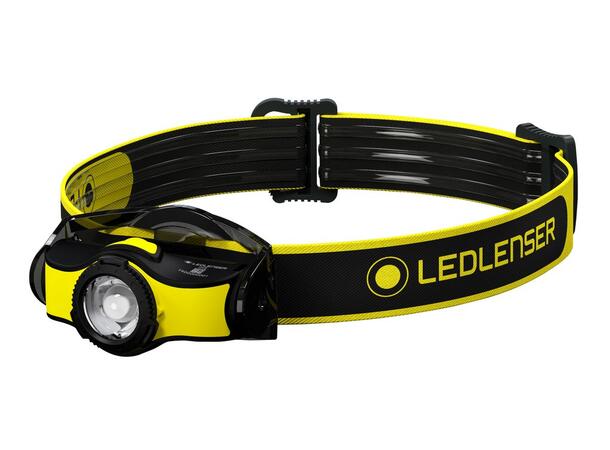 Hodelykt Led Lenser IH5R, oppladbar 400lm, 180m, IP54 Svart/Gul 