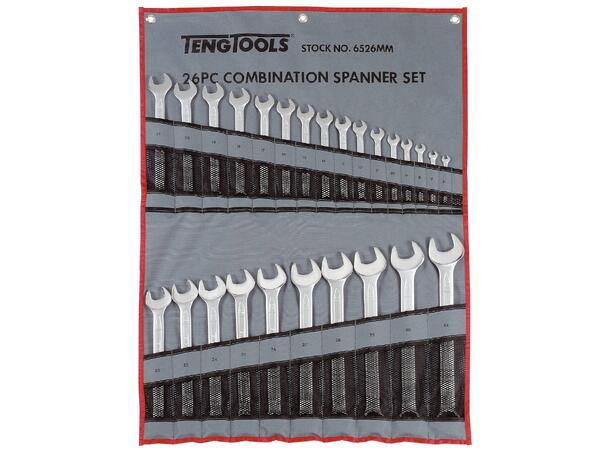 Fastnøkkelsett 6-32mm Teng Tools 6526MM 26 deler 