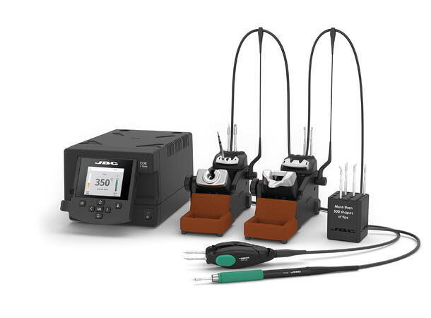 Loddestasjon JBC m/ T210-A Loddebolt + AM120-A Loddepinsett og Stativer 