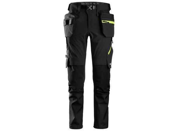 Arbeidsbukse Stretch Sort/Neon 54 Snickers 