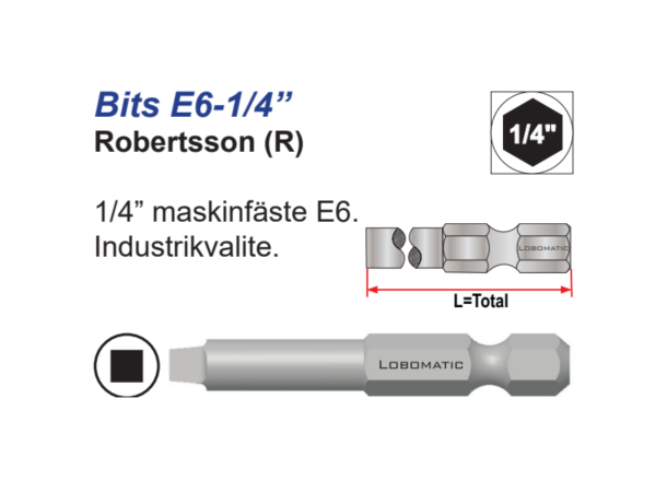 Bits Firkant R2X50mm