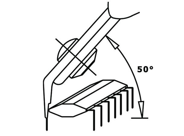 Skråavbiter ESD 137mm, Cu Max 1,02mm Piergiacomi, IC Pin kutter 50°