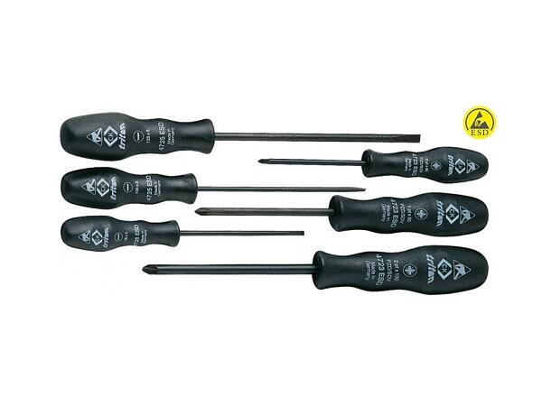 Skrutrekkersett ESD 6 Stk Rett/Pzd CK Triton 