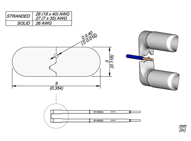 Avisolerings Kniv AWG 26 JBC Passer til WS140 