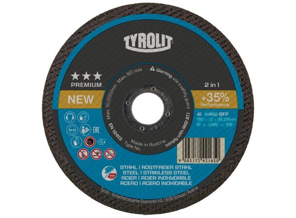 Kappeskive 125X1mm As60 Stål + Rustritt Tyrolit 