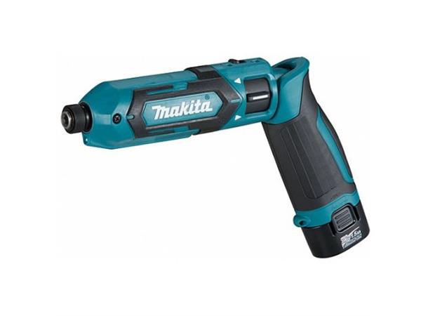 Skrutrekker Makita  7,2V 1Ah M/Lader + 2Stk Batterier 