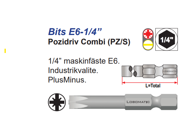 Bits Pzd Combi 1X70mm PZ/S 