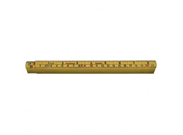 Målestokk Tommer/mm Plast 2M 