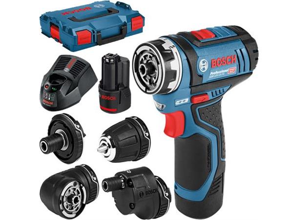 Drill 12V Bosch Kombi 2 X 2Ah+Lader+ 4 Chucker+Koffert 