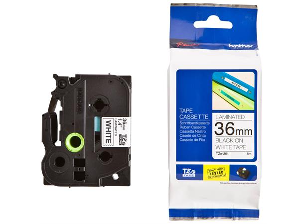 Merketape Brother 36mm Sort/Hvit 