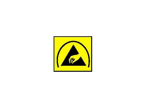 Etikett Esd Symbol 12,5X12,5mm  Rull A 1000 Stk 