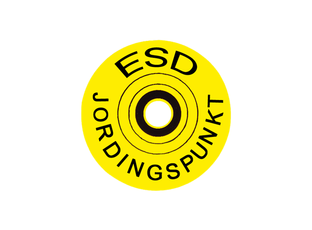 Etiketter Esd Jordingspunkt Ø=36mm Pr.S Tk 