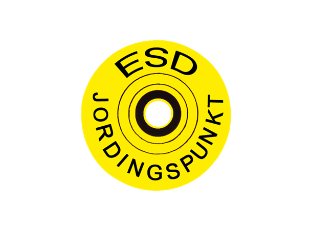 Etiketter Esd Jordingspunkt Ø=36mm Pr.St 