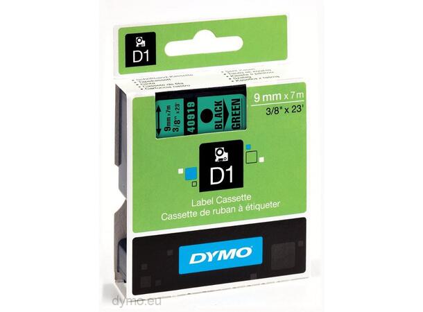 Merketape Dymo 9mmx7m Sort/Hvit S0720680 