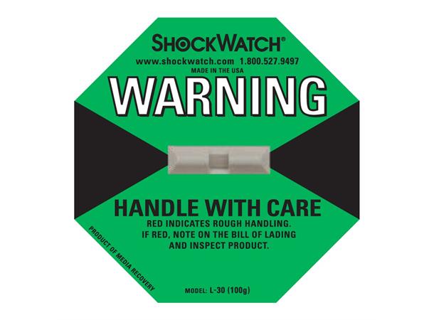 Etiketter Shockwatch Model L-30 Grønn 1 00G