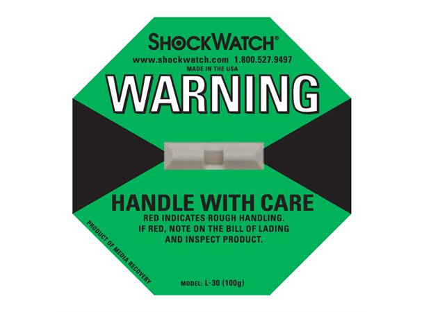 Etiketter Shockwatch Model L-30 Grønn 1 00G 