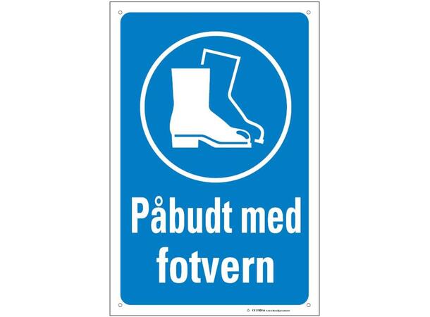 Skilt Selvklebende Påbudt Med Fotvern 
