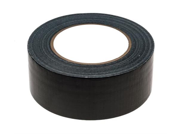 Lerretstape 12mm Sort 