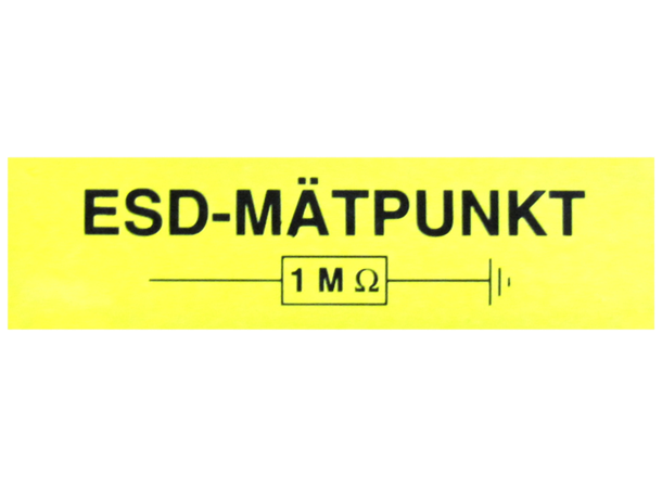 Esd Målepunkt Gult 18X70mm Selvklebende 10 Stk 