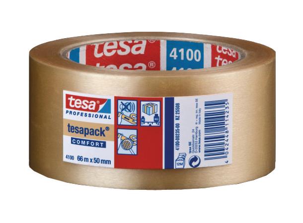 Pakketape 50mm Klar Tesa 4100 Preget Overflate 65 my Tykk