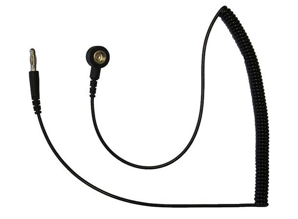 Spiralkabel 7mm+Banan Sort 